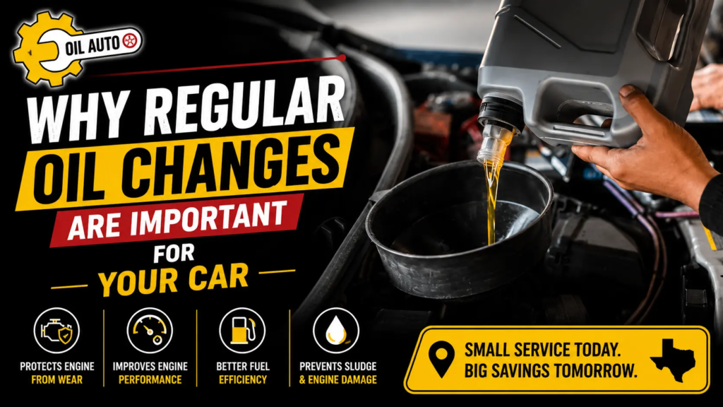 Regular engine oil change for better vehicle performance.